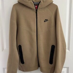 Nike Tech Fleece khaki zip up hoodie Size L